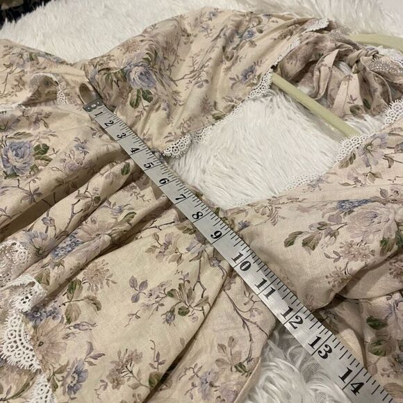 V Chapman The Daisy Halter Dress in Blue Bouquet XS Size 0 - Picture 4 of 10